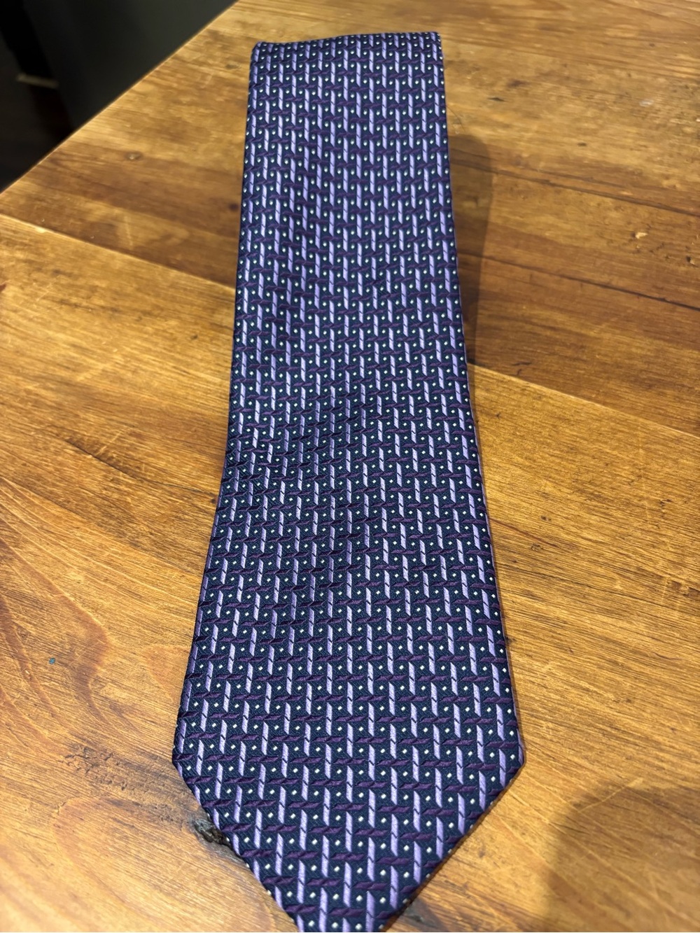 Stafford Classic Men's Purple Patterned Silk Tie